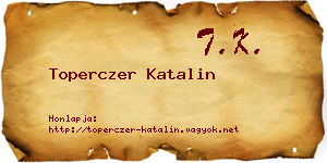 Toperczer Katalin névjegykártya