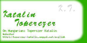 katalin toperczer business card